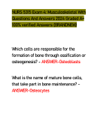 NURS 5315 Exam 4: Musculoskeletal With  Questions And Answers 2024 Graded A+  100% verified Answers (BRANDNEW)