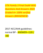UTA Family 3 Final ExaM With  Questions And Answers 2024  Graded A+ 100% verified  Answers (BRANDNEW)