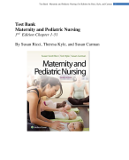Test Bank - Maternity and Pediatric Nursing (3rd Edition) by Ricci, Kyle, and Carman 