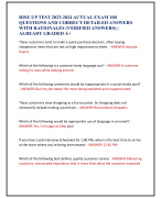 RISE UP TEST 2023-2024 ACTUAL EXAM 100  QUESTIONS AND CORRECT DETAILED ANSWERS  WITH RATIONALES (VERIFIED ANSWERS) |  ALREADY GRADED A+