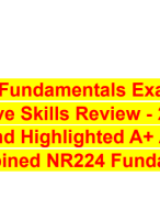 Combined NR224 Fundamentals Exams 1 & 2: 2024/2025  Comprehensive Skills Review - 245 Expert-Verifie