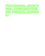 PROFESSIONAL GROWTH  FINAL EXAM QUESTIONS  AND ANSWERS ||GRADED  A+