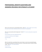 PROFESSIONAL GROWTH QUESTIONS AND  ANSWERS PROVIDED FOR STRAIGHT A STUDENT 