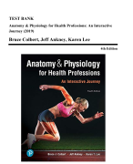 Test Bank - Anatomy & Physiology for Health Professions, An Interactive Journey, 4e (Colbert, 2019)