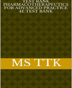 TEST BANK PHARMACOTHERAPEUTICS FOR ADVANCED PRACTICE 4E TEST BANK Kindle Edition