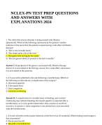 NCLEX-PN TEST PREP QUESTIONS AND ANSWERS WITH EXPLANATIONS 2024