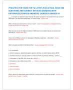 PEDIATRIC EOR EXAM FOR PA LATEST 2024 ACTUAL EXAM 300  QUESTIONS AND CORRECT DETAILED ANSWERS WITH  RATIONALES (VERIFIED ANSWERS) |ALREADY GRADED A+