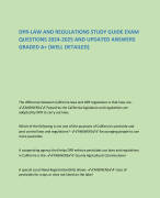 DPR-LAW AND REGULATIONS STUDY GUIDE EXAM  QUESTIONS 2024-2025 AND UPDATED ANSWERS  GRADED A+ 