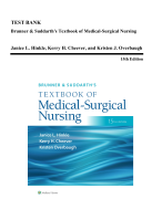 Test Bank - Brunner & Suddarth's Textbook of Medical-Surgical Nursing, 15th Edition (Hinkle, 2022)
