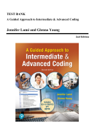 Test Bank - A Guided Approach to Intermediate and Advanced Coding, 2nd Edition (Lame, 2020)