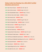 Maine Guide Test Hunting New 2024-2025/ Verified Questions and Answers