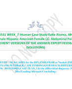 iHuman Case Study Evita Alonso, 48yrs Old Female Hispanic  American Female CC: Abdominal Pain 3 DIFFERENT VERSIONS OF  THE ANSWER EXPERT FEEDBACK (SOLUTIONS) NRNP 6531 WEEK  7 IHUMAN WALDEN UNIVERSITY