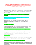 ATI COMP 2013 FORM A & B QUESTIONS AND CORRECT  ANSWERS