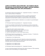 LATEST ATI RN MENTAL HEALTH WITH NGN \ RN ATI MENTAL HEALTH WITH NGN REAL EXAM QUESTIONS AND CORRECT CERTIFIED ANSWERS ( VERIFIED ANSWERS 2024-2025 )UNTIL NOW GRADED A+