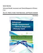 Test Bank - Advanced Health Assessment and Clinical Diagnosis in Primary Care, 6th Edition (Dains, 2020)
