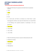 ATI TEAS 7 SCIENCE LATEST EXAMS
