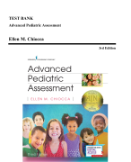 Test Bank - Advanced Pediatric Assessment, 3rd Edition (Chiocca, 2020)