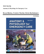 Test Bank - Anatomy and Physiology for Emergency Care, 3rd Edition (Bledsoe, 2020)