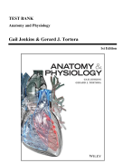 Test Bank - Anatomy and Physiology, 1st Edition (Jenkins, 2016)