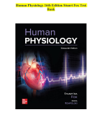 Human Physiology 16th Edition Stuart FoxTestBank