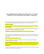 ATI COMPREHENSIVE PREDICTOR EXAM 2019 D| ATI NCLEX  PREDICTOR 180  QUESTIONS AND CORRECT ANSWERS 