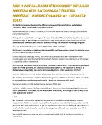 AHIP-2 ACTUAL EXAM WITH CORRECT DETAILED  ANSWERS WITH RATIONALES (VERIFIED  ANSWERS) |ALREADY GRADED A+||UPDATED  2024!