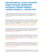 AHIP 2024 MODULE 4 ACTUAL EXAM WITH  CORRECT DETAILED ANSWERS WITH  RATIONALES (VERIFIED ANSWERS)  |ALREADY GRADED A+||UPDATED 2024