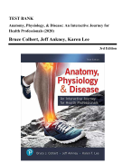 Test Bank - Anatomy, Physiology, and Disease An Interactive Journey for Health Professionals, 3rd Edition (Colbert 2020)
