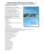 Final test bank pediatric primary care 6th edition burns dunnbrady Pediatrics NR328 2023 2024