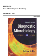 Test Bank - Bailey and Scott's Diagnostic Microbiology, 13th Edition (Tille, 2014)