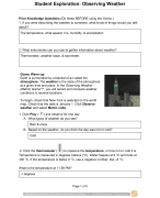 gizmos observing weather metric answer key 