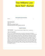 Tina Williams Low Back Pain