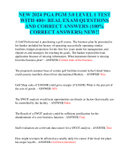 NEW 2024 PGA PGM 3.0 LEVEL 1 TEST WITH 400+ REAL EXAM QUESTIONS  AND CORRECT ANSWERS (100%  CORRECT ANSWERS)/ PGA PGM 3.0 LEVEL 1 TEST 2024-2025 WITH 400+ REAL EXAM QUESTIONS  AND CORRECT ANSWERS NEW!!