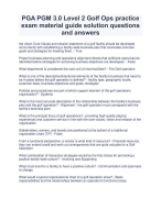 PGA PGM 3.0 Level 2 Golf Ops practice exam material guide solution questions and answers