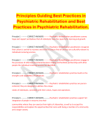Principles Guiding Best Practices in Psychiatric Rehabilitation and Best Practices in Psychiatric Rehabilitation