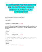 AMLS 3rd Edition Post Test