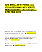 IICRC RRT EXAM STUDY GUIDE EXAM  WITH QUESTIONS AND WELL VERIFIED  ANSWERS [ALREADY GRADED A+] REAL  EXAM!! REAL EXAM!!