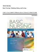 Test Bank - Basic Nursing-Thinking, Doing, and Caring, 2nd edition (Treas, 2018)