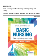 Test Bank - Basic Nursing-Thinking, Doing, and Caring, 3rd Edition (Treas, 2022)