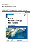 Test Bank - Basic Pharmacology for Nurses, 17th Edition (Clayton, 2017)