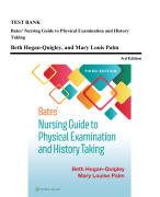 Test Bank - Bates Nursing Guide to Physical Examination and History Taking, 3rd Edition (Hogan-Quigley, 2022)