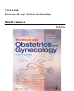 Test Bank - Beckmann and Ling's Obstetrics and Gynecology, 8th Edition (Casanova, 2019)