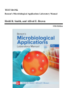 Test Bank - Benson's Microbiological Applications Laboratory Manual, 15th Edition (Smith, 2022)