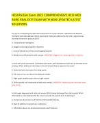 HESI RN Exit Exam 2022 COMPREHENSIVE HESI MED  SURG REAL EXIT EXAM WITH NGN UPDATED LATEST  SOLUTIONS