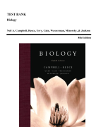 Test Bank - Biology, 8th Edition (Campbell, 2009)