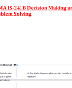 FEMAIS-241.B Decision Making and Problem Solving