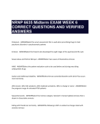 NRNP 6635 Midterm EXAM WEEK 6  CORRECT QUESTIONS AND VERIFIED  ANSWERS