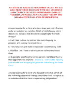 ATI MEDICAL SURGICAL PROCTORED EXAM / ATI MED SURG PROCTORED 2024 EXAM WITH NGN QUESTIONS AND CORRECT DETAILED ANSWERS (100% CORRECT VERIFIED ANSWERS) A NEW UPDATED VERSION 2024 |GUARANTEED PASS. (FULL REVISED EXAM)