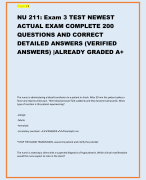 ANCC PMHNP PSYCH MENTAL HEALTH NP EXAM NEWEST  2024-2025 ACTUAL EXAM COMPLETE QUESTIONS AND  CORRECT VERIFIED ANSWERS(DETAILED ANSWERS)|100%  GUARANTEED PASS!|GRADED A+ What is the lactation risk for Vibrid? - ANSWER-currently  unknown.