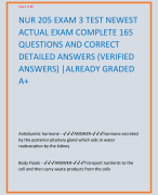 Nursing health Assessment Exam  Questions with Answers 2024 UpdatesHealth Assessment Exam 1- PPT and  quiz questions Which of the following is an open ended question? a. What brought you in today? b. Where does it hurt? c. Have you been checking your blood pressure? d. When was the last time you were seen by  a doctor? - ✔✔ANSWER✔✔Answer:A. It is the only choice that would invite a paragraph for an answer  rather than a short statement. Which of the following is the most basic function and therefore should be tested first  in an assessment of mental status? a.Behavior b. Consciousness c. Judgment d. Language - ✔✔ANSWER✔✔Answer: B. According to your textbook, consciousness is the most  fundamental of these particular characteristics; therefore, it would be tested first.